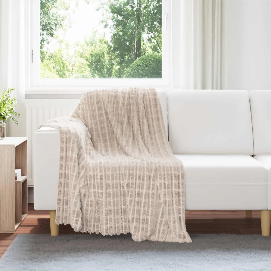 Couvertures à jeter 6 pcs Beige 150 x 130 cm Toison