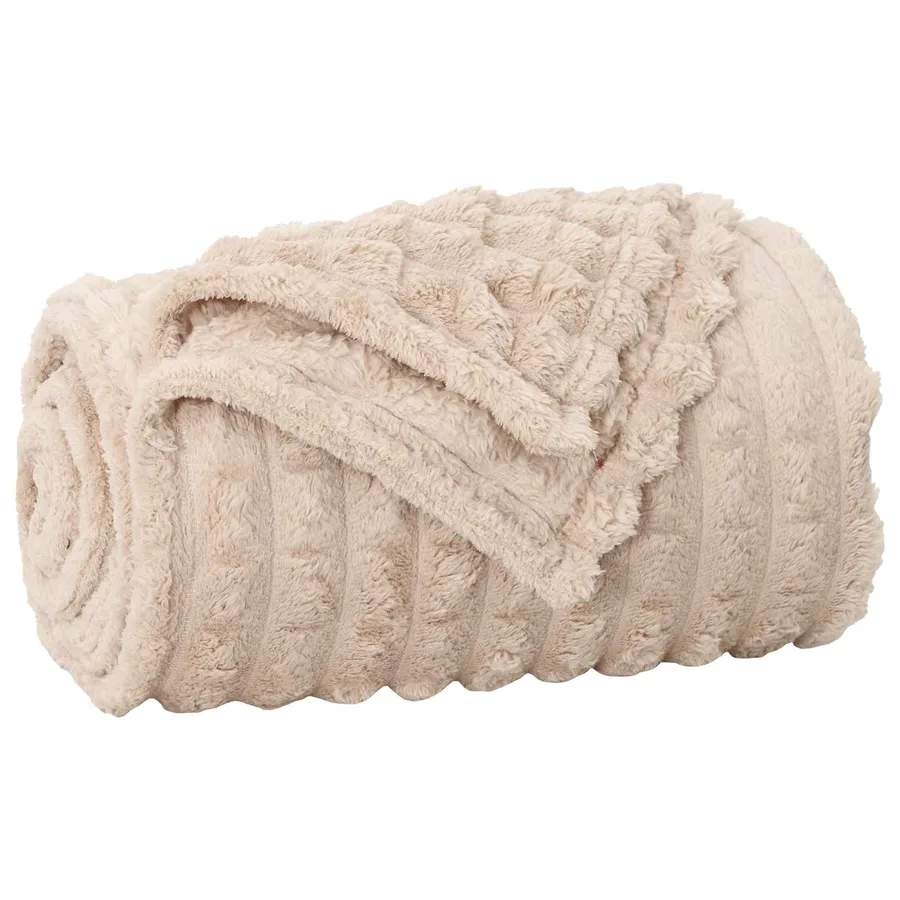 Couvertures à jeter 6 pcs Beige 150 x 130 cm Toison - 4
