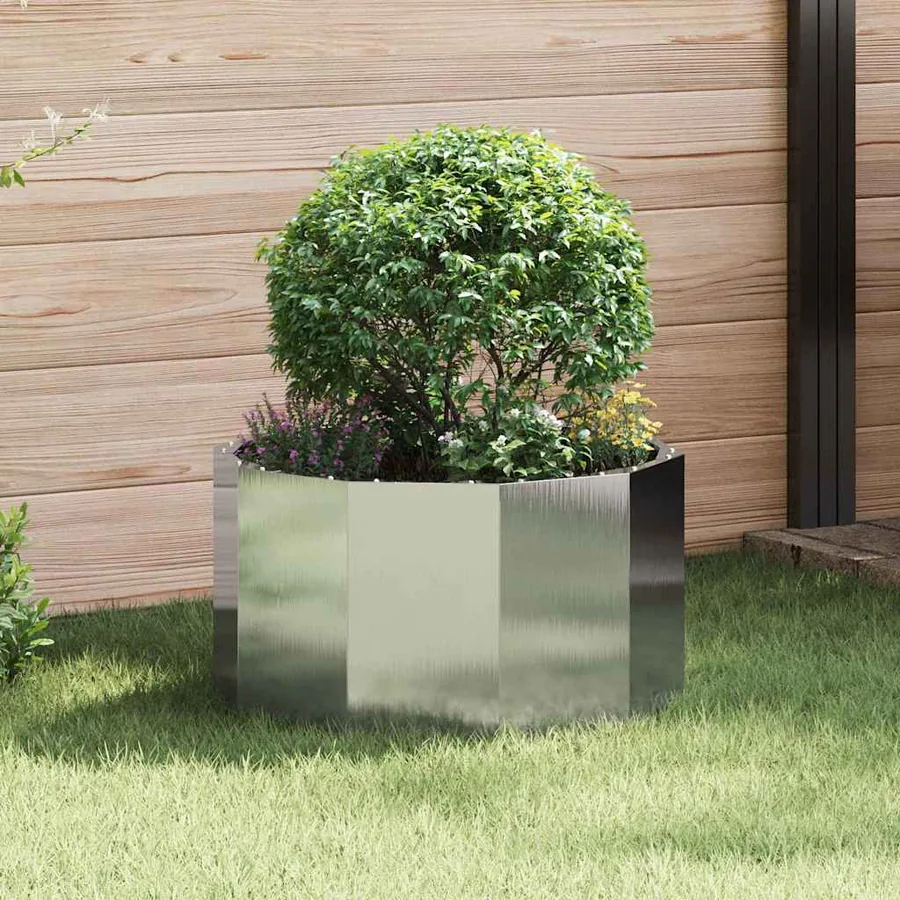 Jardinière Argent 60 x 60 x 35 cm Acier inoxydable