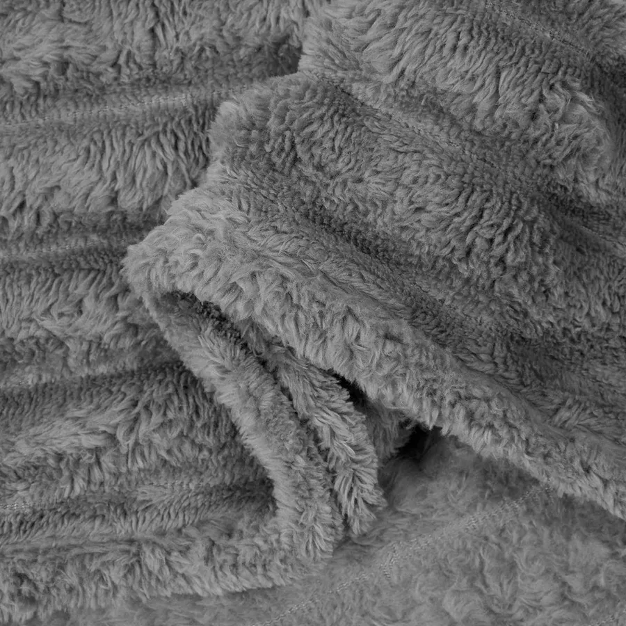 Couvertures à jeter 6 pcs Gris foncé 150 x 130 cm Toison - 7