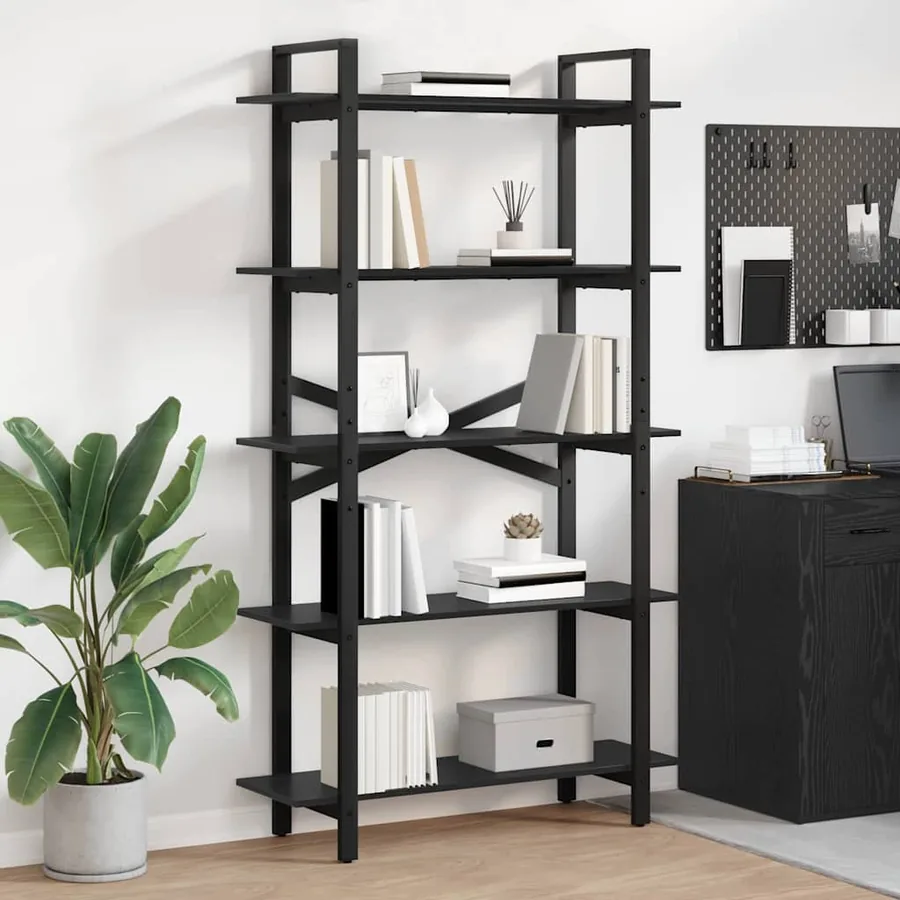 Étagère Chêne noir 100 x 33,5 x 178 cm Bois d'ingénierie