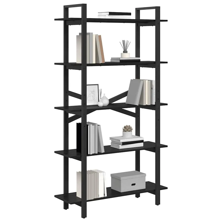 Étagère Chêne noir 100 x 33,5 x 178 cm Bois d'ingénierie - 3