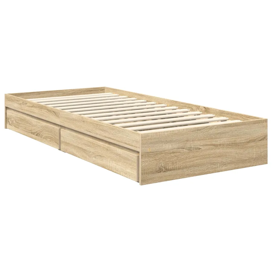 Lit de Rangement Chêne Sonoma 90 x 190 cm Bois d'ingénierie - 6