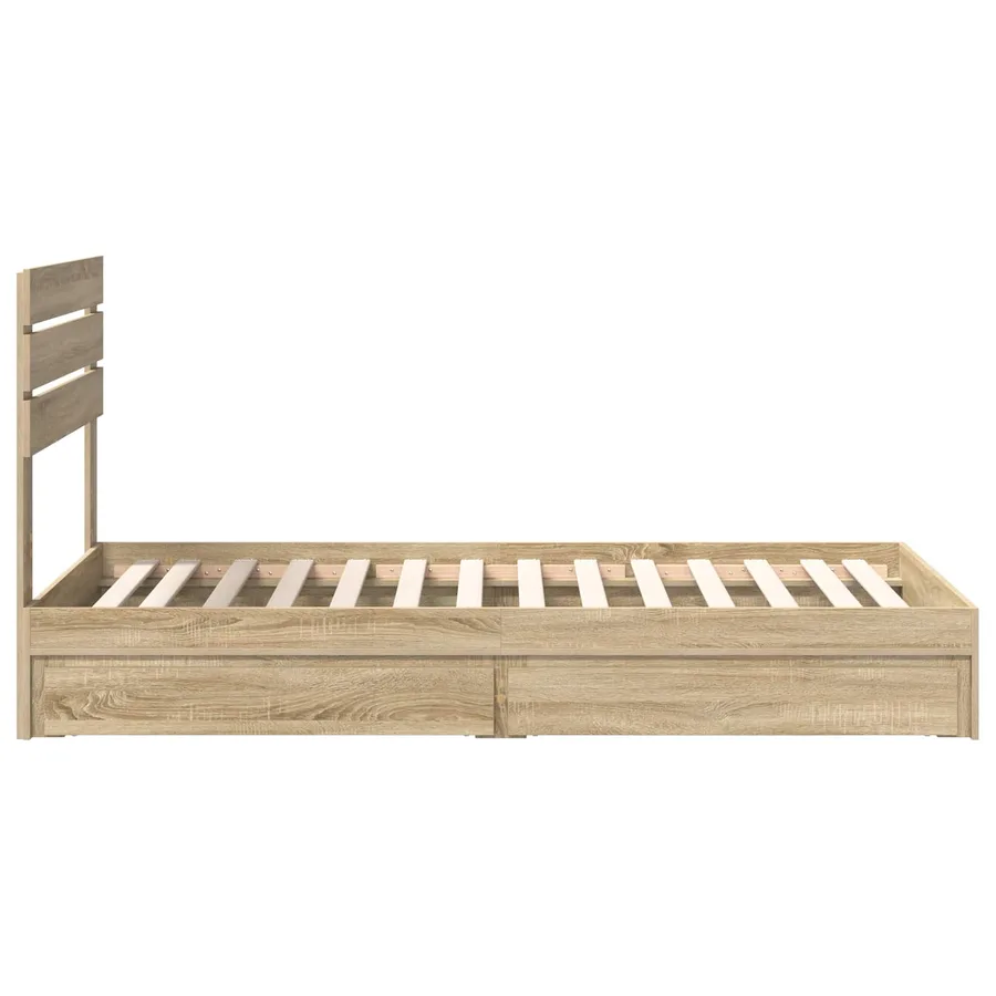 Lit de Rangement Chêne Sonoma 90 x 190 cm Bois d'ingénierie - 9