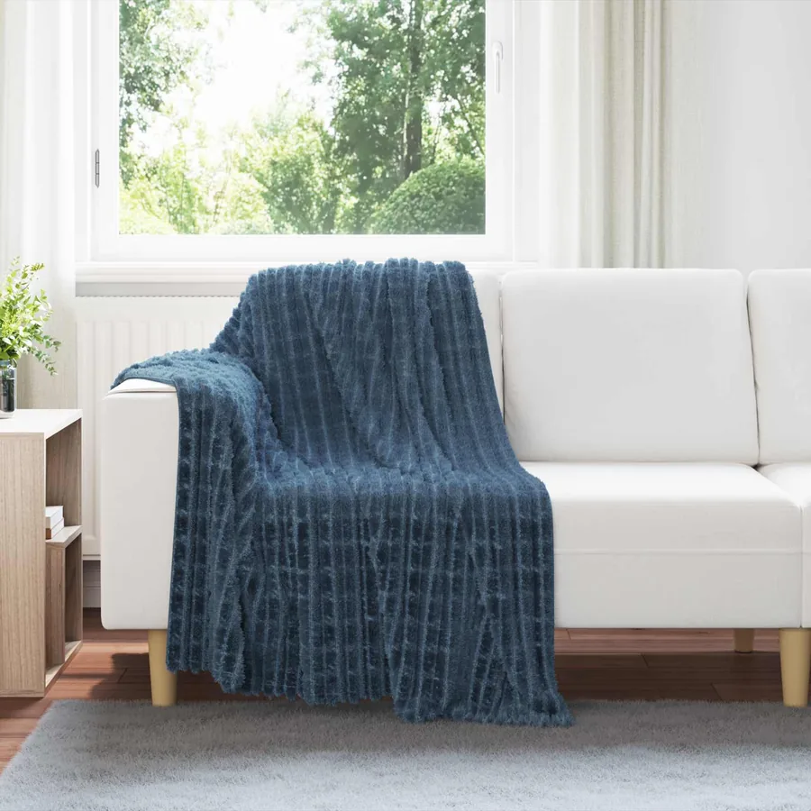 Couvertures à jeter 6 pcs Bleu marine 150 x 130 cm Toison