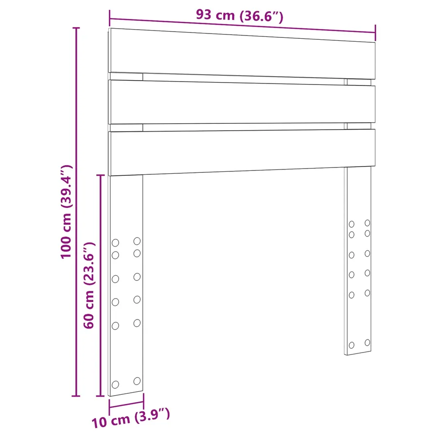 Tête de lit Blanc Bois d'ingénierie - 8