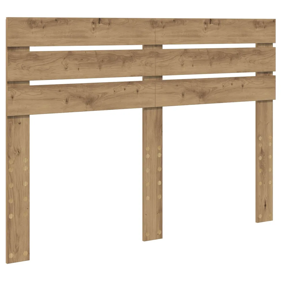Cadre de lit Chêne artisan 140 x 190 cm Pin massif - 6