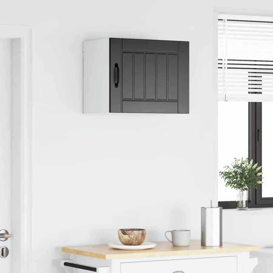 Meuble mural LUCCA Noir 50 x 31 x 40 cm Bois d'ingénierie - 4