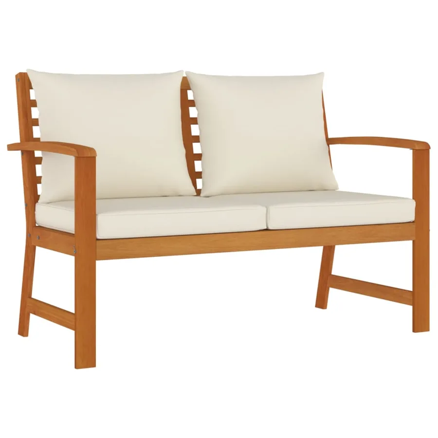 Ensemble à manger de jardin coussins 9 pcs Bois acacia - 4