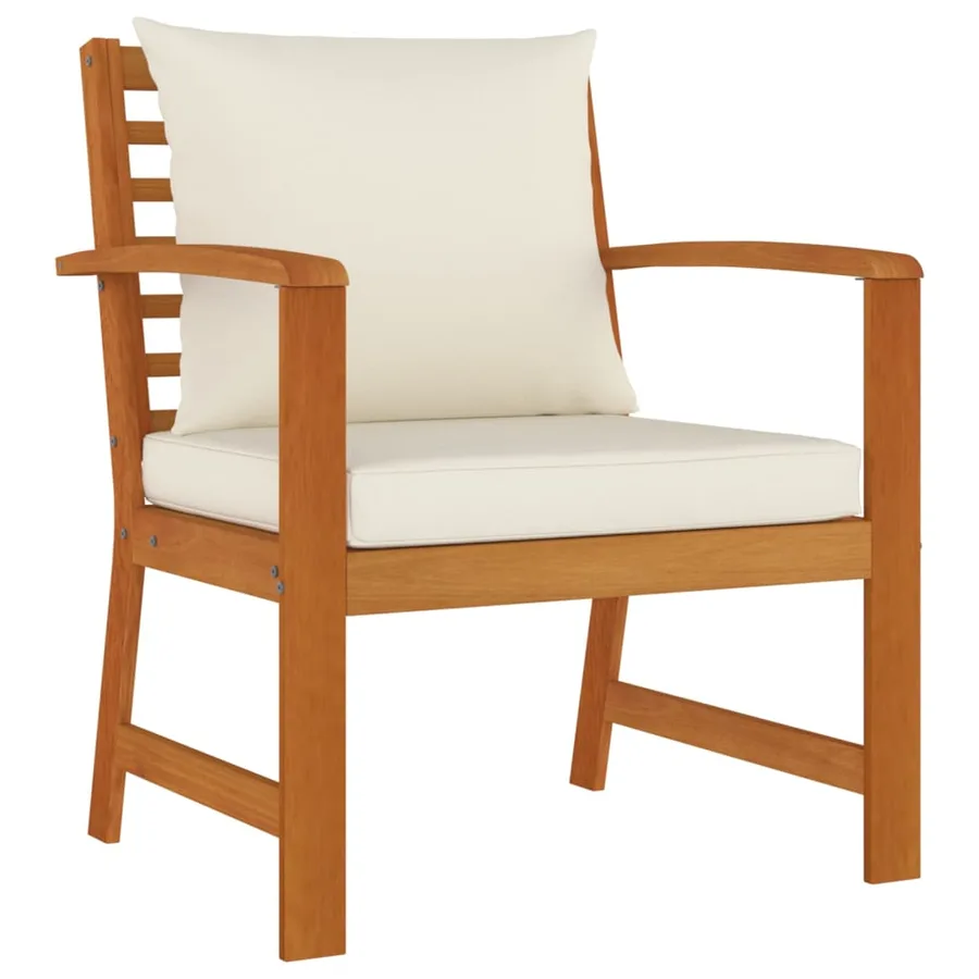 Ensemble à manger de jardin coussins 9 pcs Bois acacia - 5