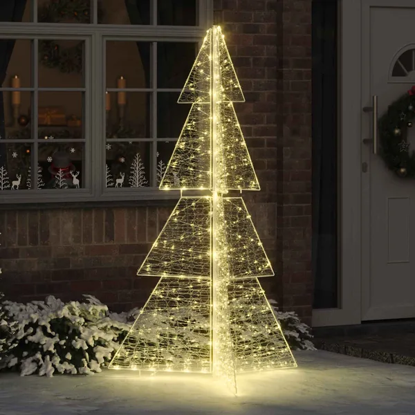 Sapin de Noël avec 240 LED Blanc chaud 180 cm Acrylique