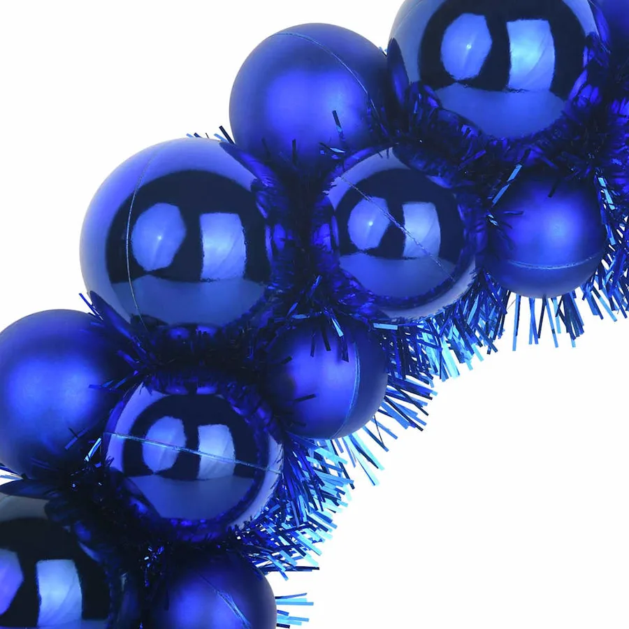 Couronnes de Boules de Noël 2 pcs Bleu 33 x 33 x 7 cm - 6
