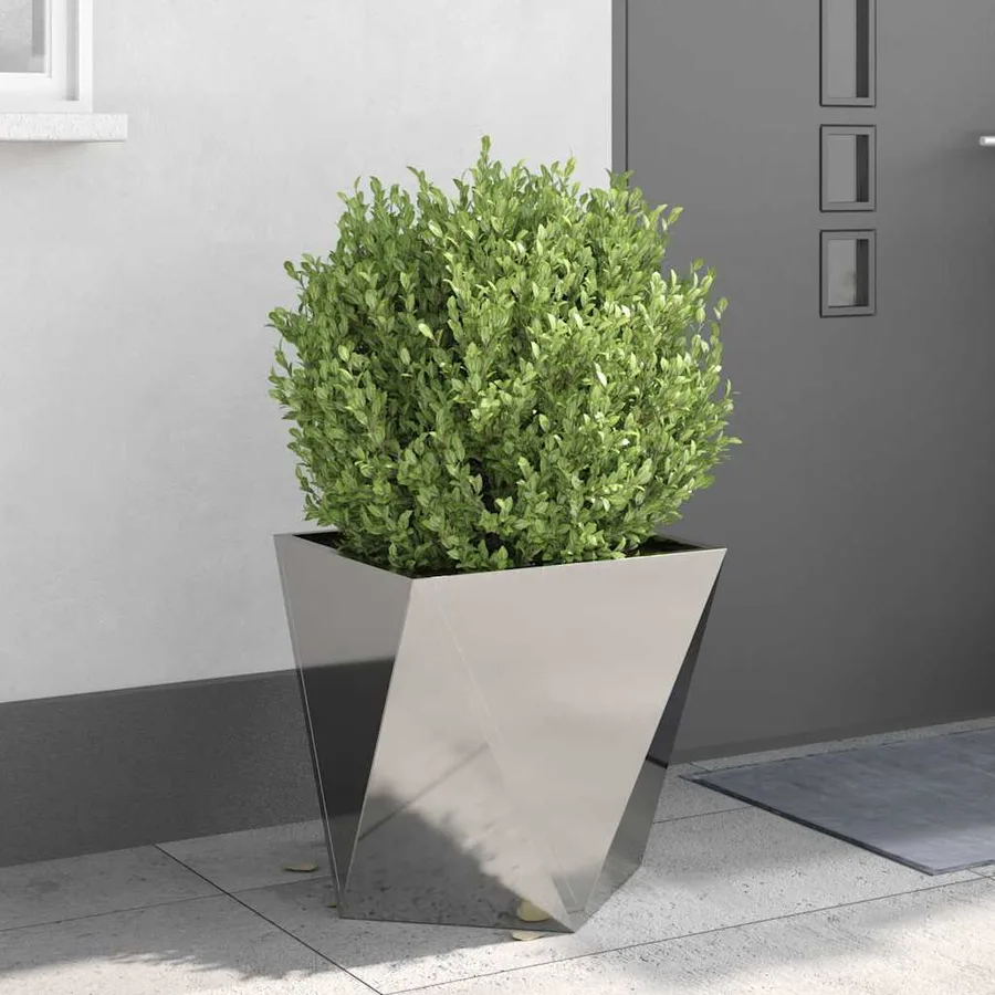 Jardinière Argent 50 x 50 x 50 cm Acier inoxydable - 4