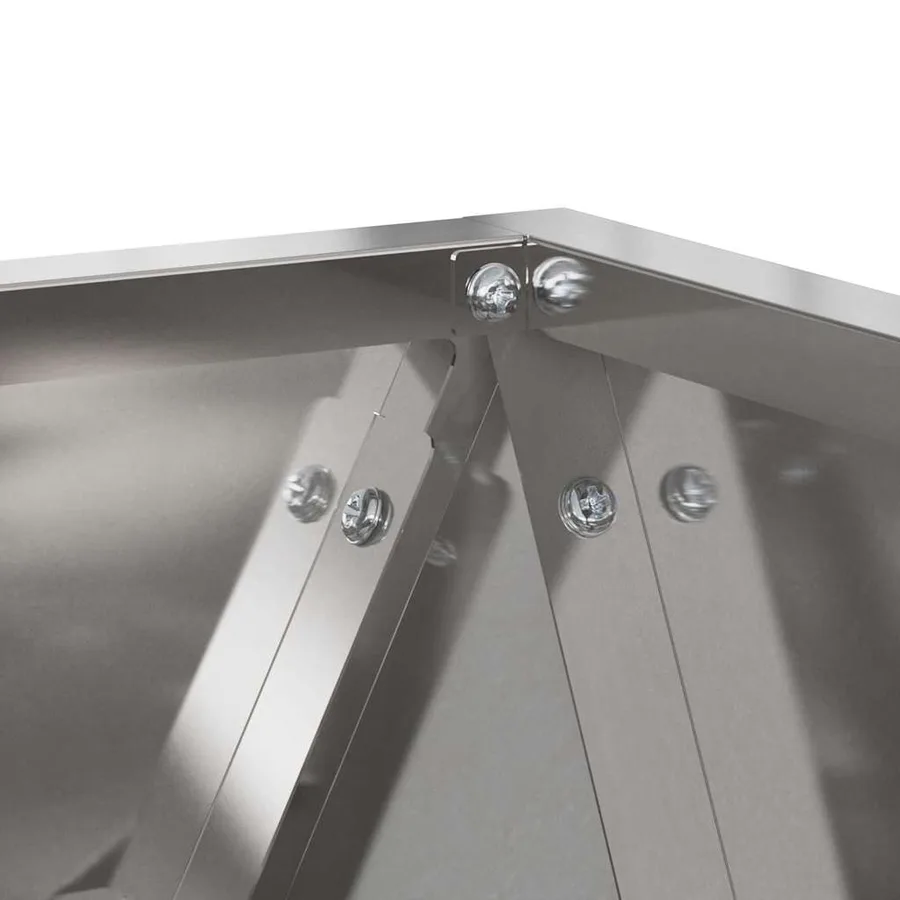 Jardinière Argent 50 x 50 x 50 cm Acier inoxydable - 7