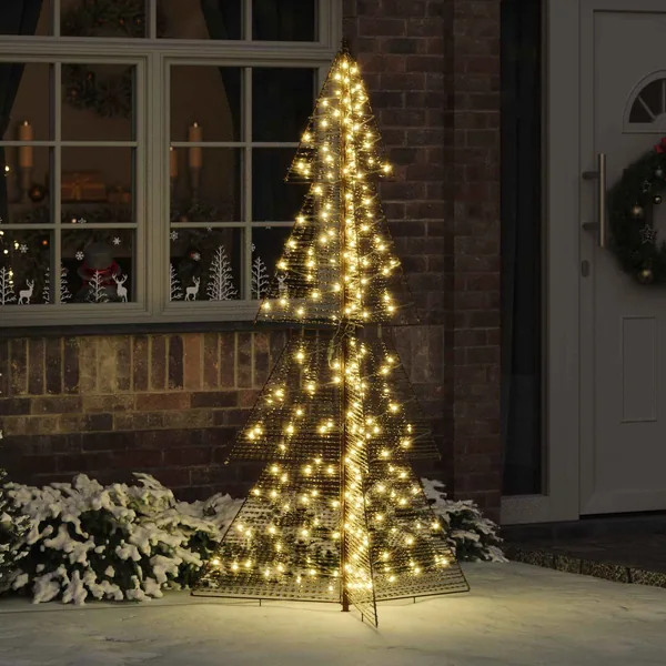 Sapin de Noël avec 240 LED Blanc chaud 180 cm PET