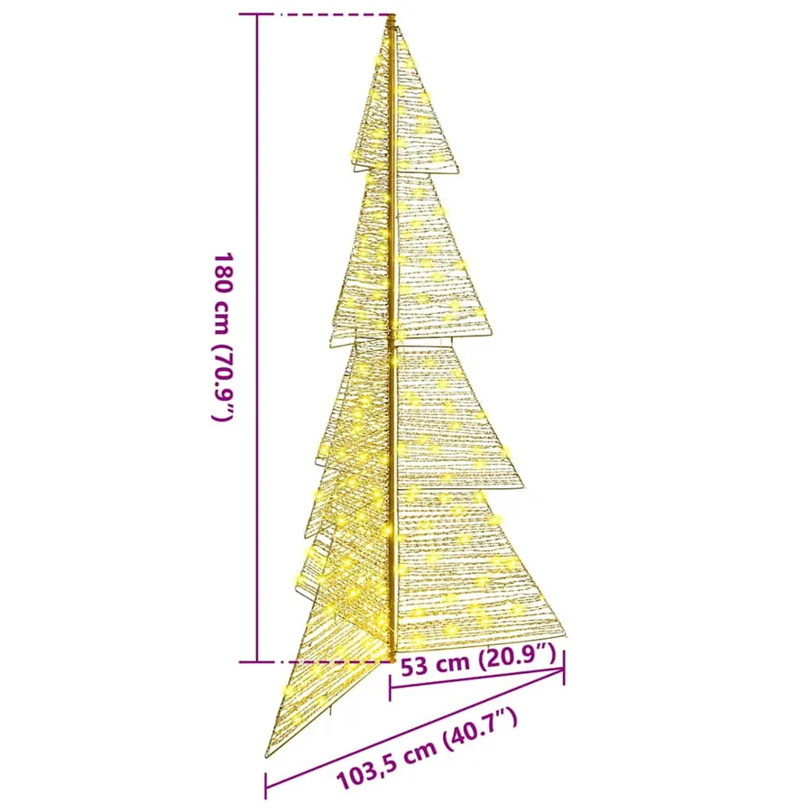 Sapin de Noël avec 240 LED Blanc chaud 180 cm PET - 10