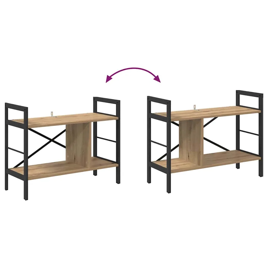 Étagère 3 niveaux 75 x 30 x 58,5 cm Bois d'ingénierie - 9