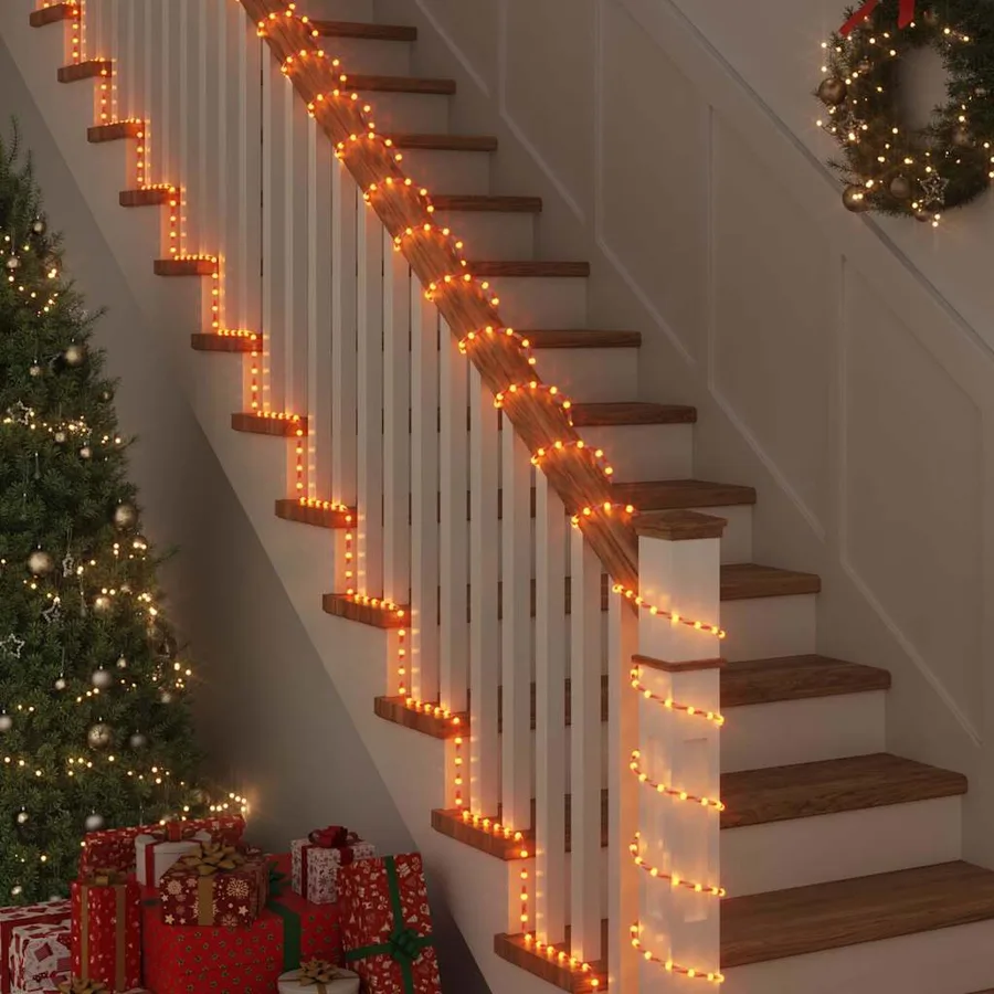 Lumière en corde avec 2400 LED Blanc chaud 100 m PVC - 4