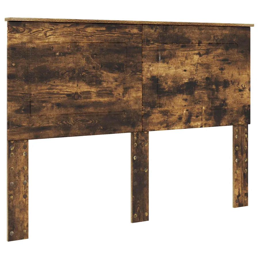 Cadre de lit Chêne fumé 150 x 200 cm Bois de pin massif - 6
