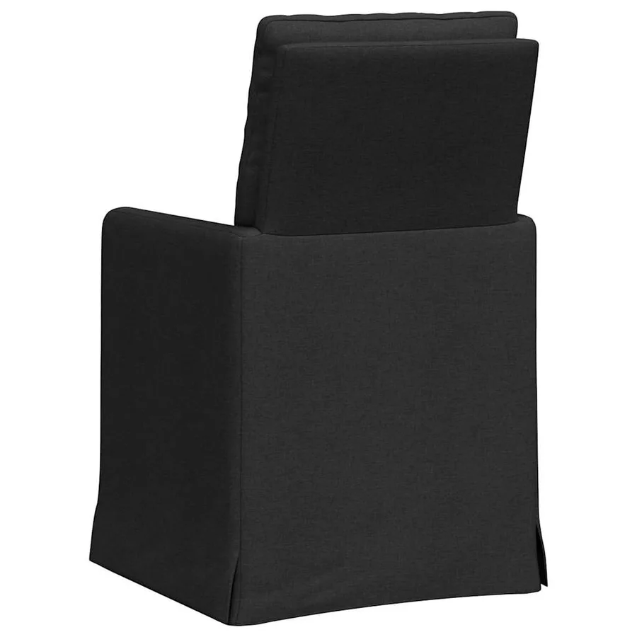Chaises de salle à manger 2 pcs Noir 57 x 67 x 98 cm tissu - 6