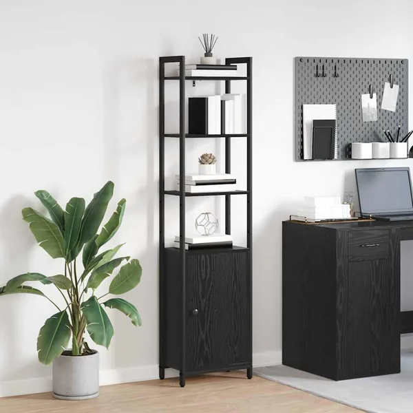 Bibliothèque Chêne noir 40 x 24 x 161 cm Bois d'ingénierie