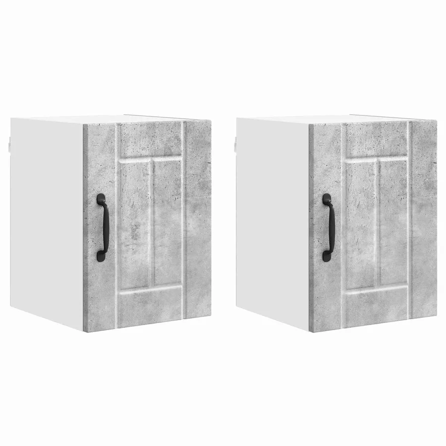 Meuble mural LUCCA 2 pcs Gris béton 30 x 31 x 40 cm - 2