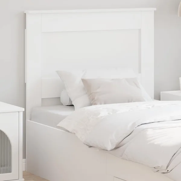 Tête de lit avec tête de lit Blanc 75 cm Bois d'ingénierie