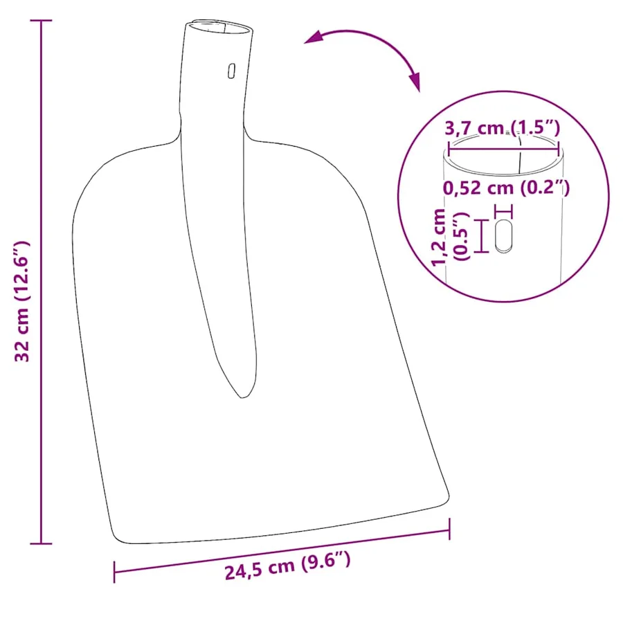 Tête de pelle 4 pcs Rouge 32 x 24,5 cm Acier enduit de poudre - 12