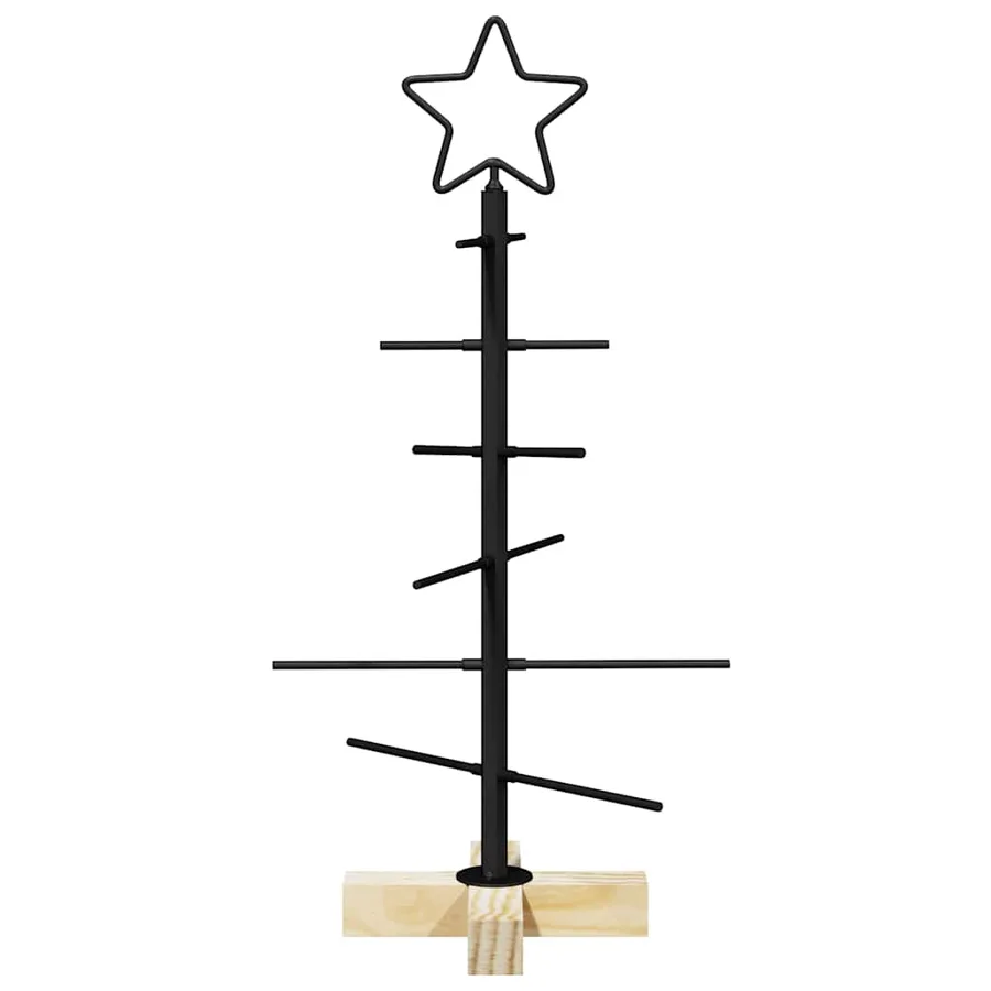 Arbre de Noël en métal Noir 59,5 cm Acier peint par poudre - 5