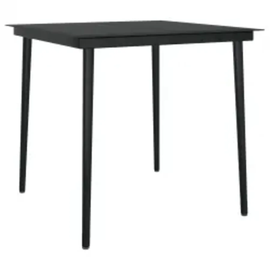 Ensemble à manger de jardin et coussins 3 pcs Gris et noir - 5