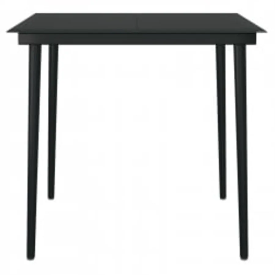 Ensemble à manger de jardin et coussins 3 pcs Gris et noir - 6