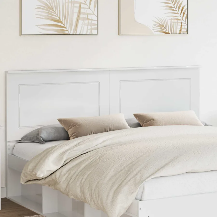 Tête de lit Blanc Brillant 100 cm Bois d’ingénierie