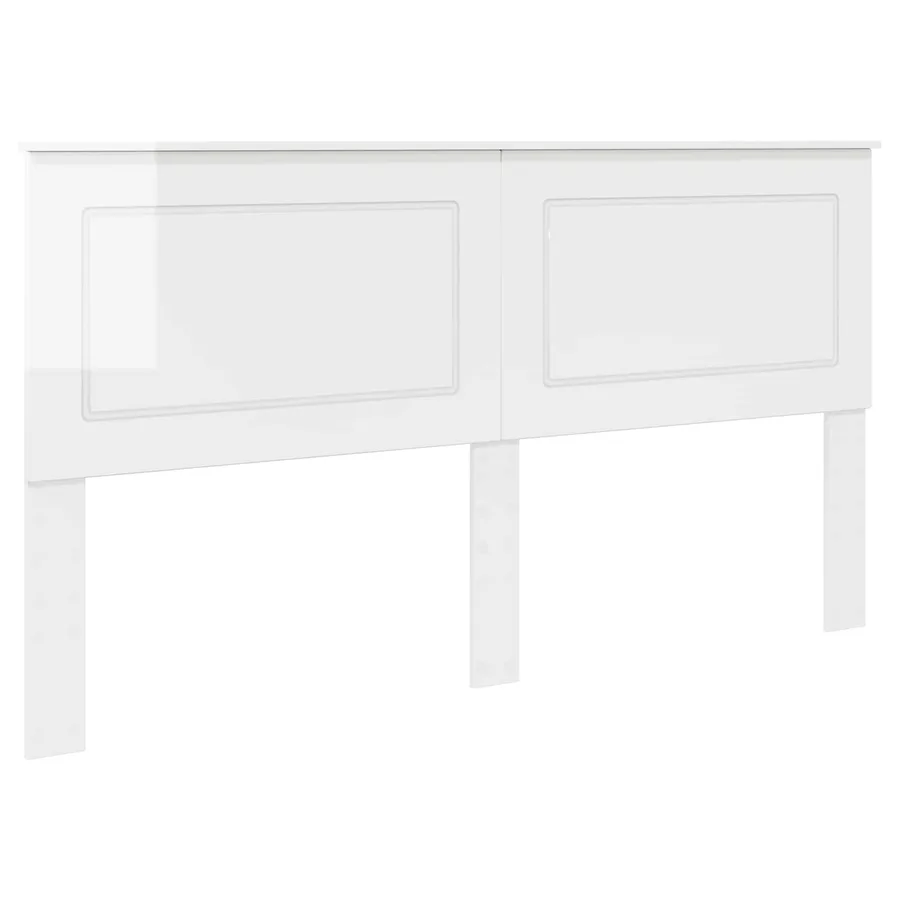 Tête de lit Blanc Brillant 100 cm Bois d’ingénierie - 2
