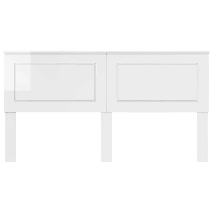 Tête de lit Blanc Brillant 100 cm Bois d’ingénierie - 4