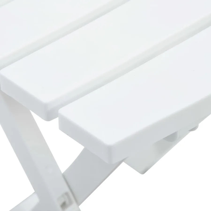 Ensemble à manger de jardin 3 pcs Blanc Polypropylène - 15
