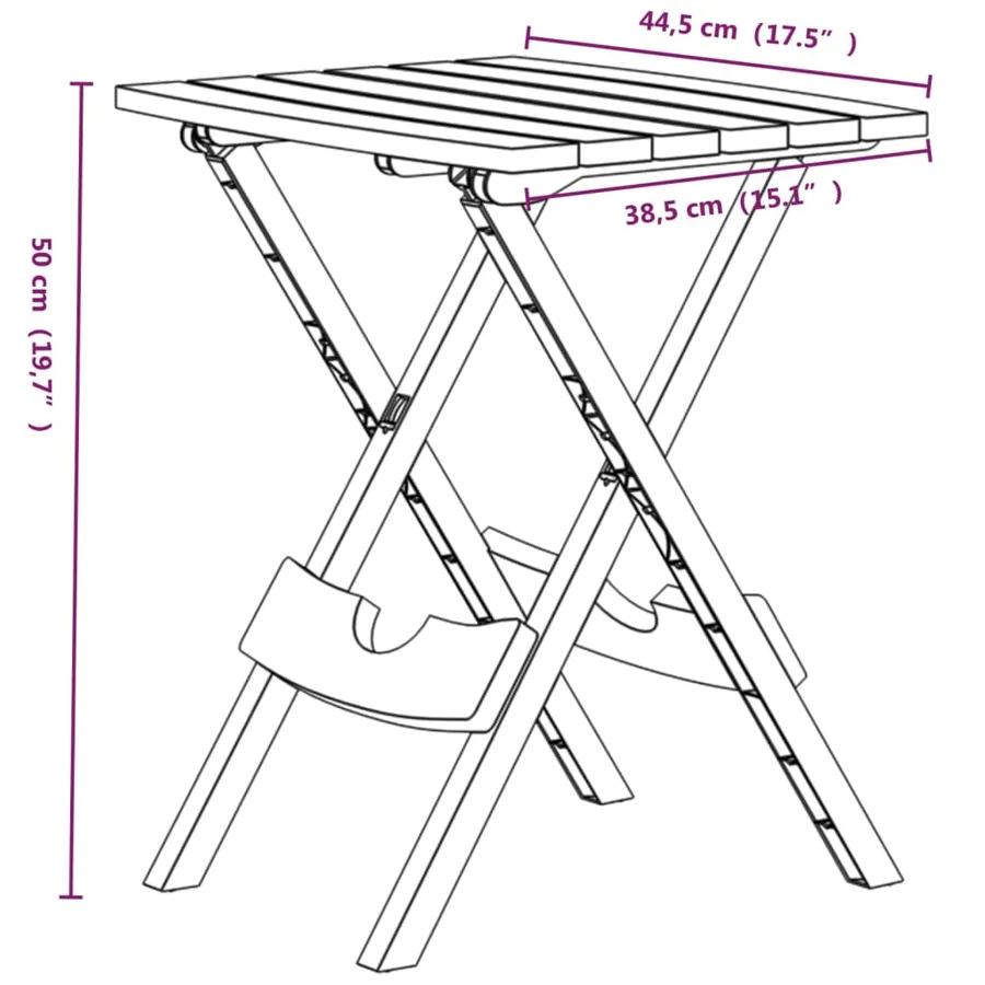 Ensemble à manger de jardin 3 pcs Blanc Polypropylène - 17