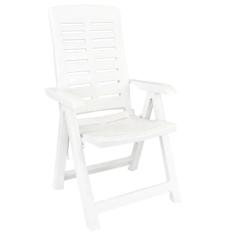 Ensemble à manger de jardin 3 pcs Blanc Polypropylène - 5
