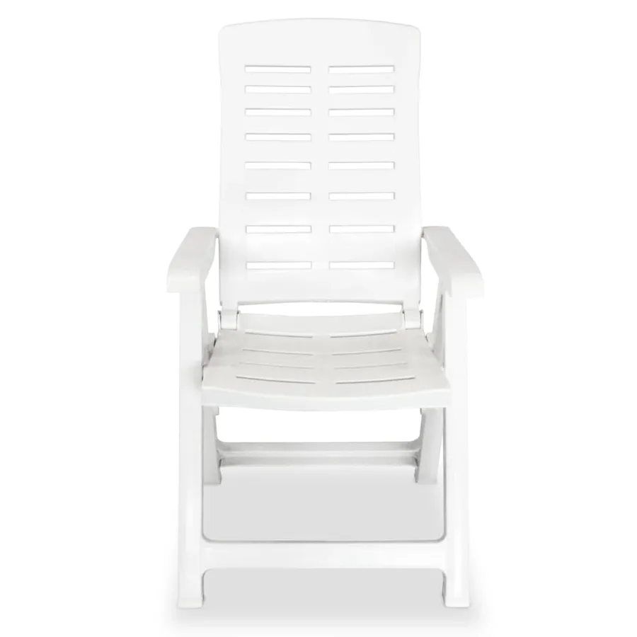 Ensemble à manger de jardin 3 pcs Blanc Polypropylène - 6