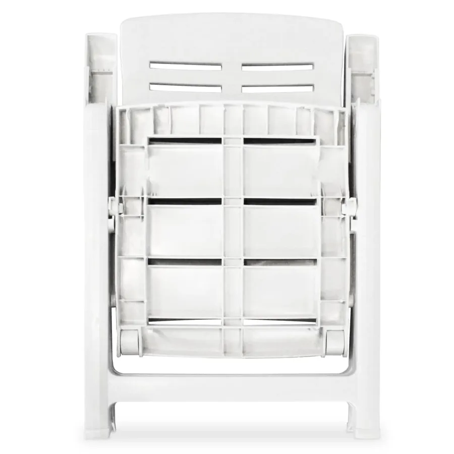 Ensemble à manger de jardin 3 pcs Blanc Polypropylène - 8