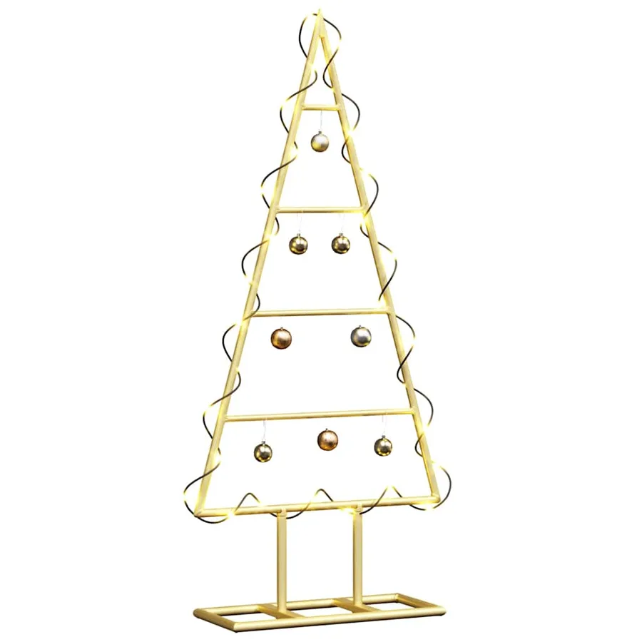 Arbre de Noël en métal Doré 60 cm Acier peint par poudre - 3