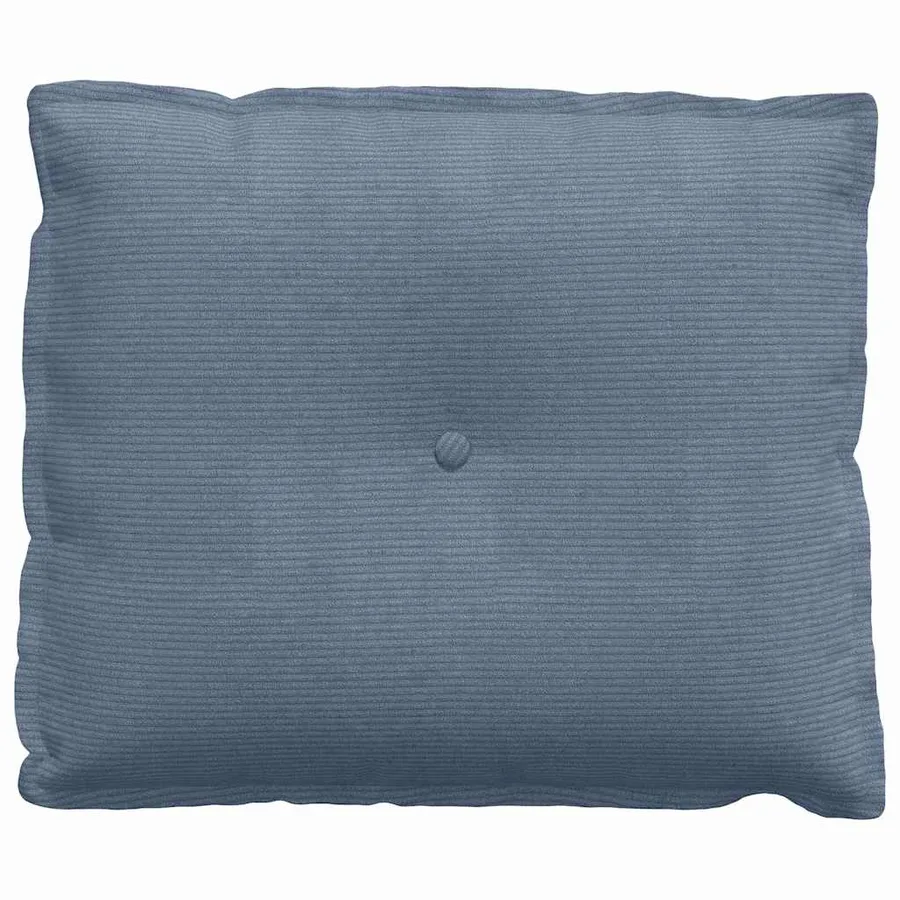 Coussin de Dos Bleu 60 x 50 cm Tissu en velours côtelé - 5