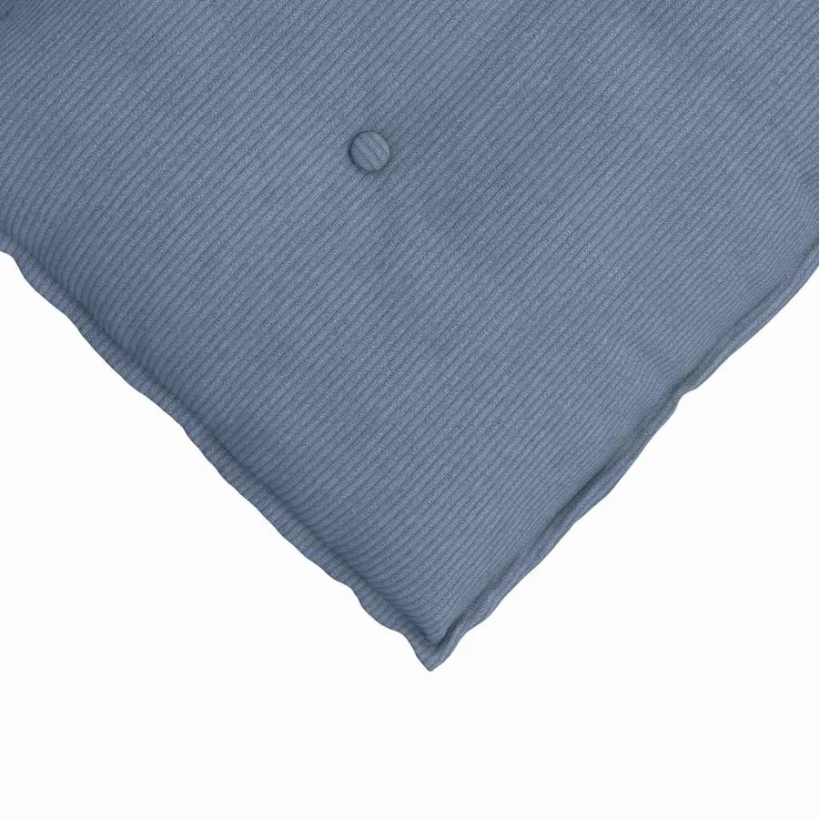 Coussin de Dos Bleu 60 x 50 cm Tissu en velours côtelé - 7