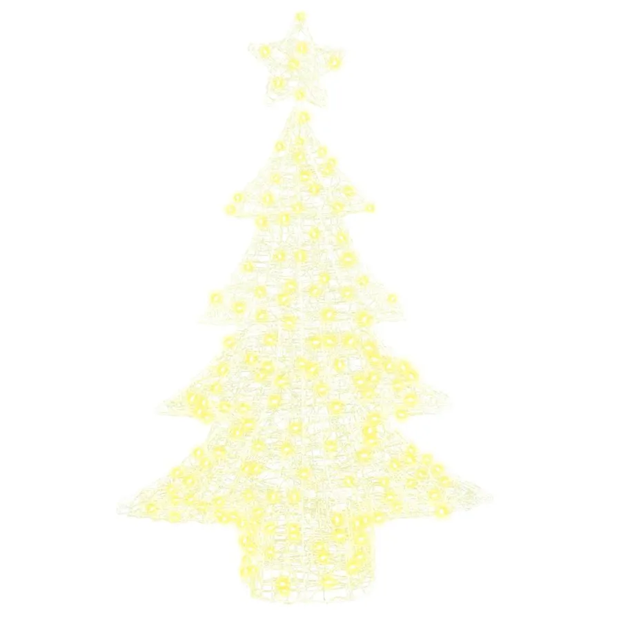 Sapin de Noël avec 100 LED Blanc chaud 120 cm Acrylique - 4