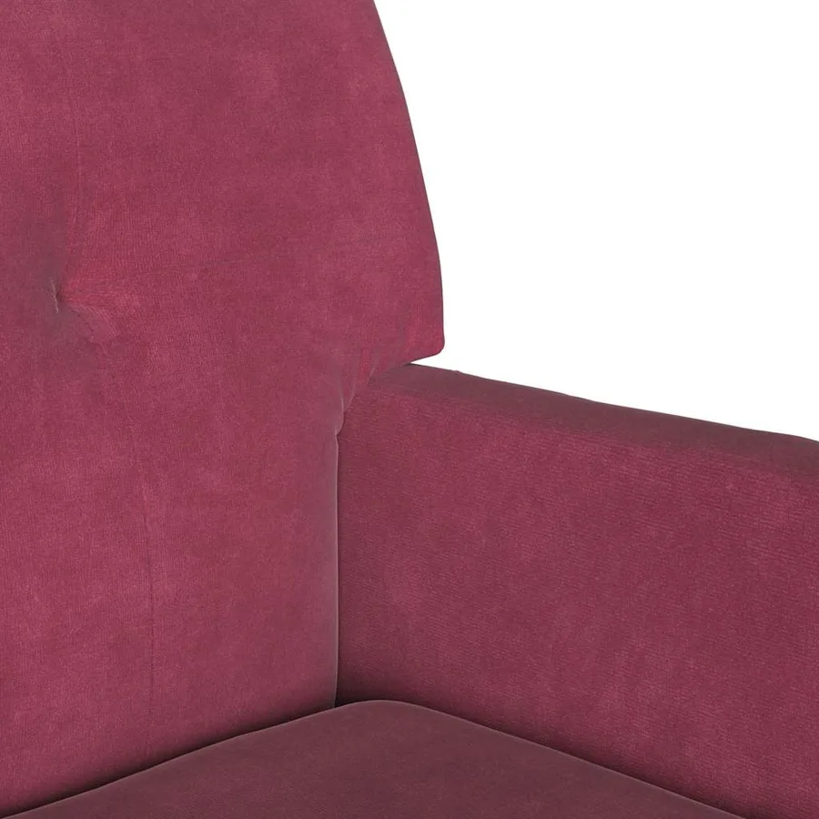 Banc Chesterfield Bordeaux 112 x 65,5 x 75 cm Velours - 7
