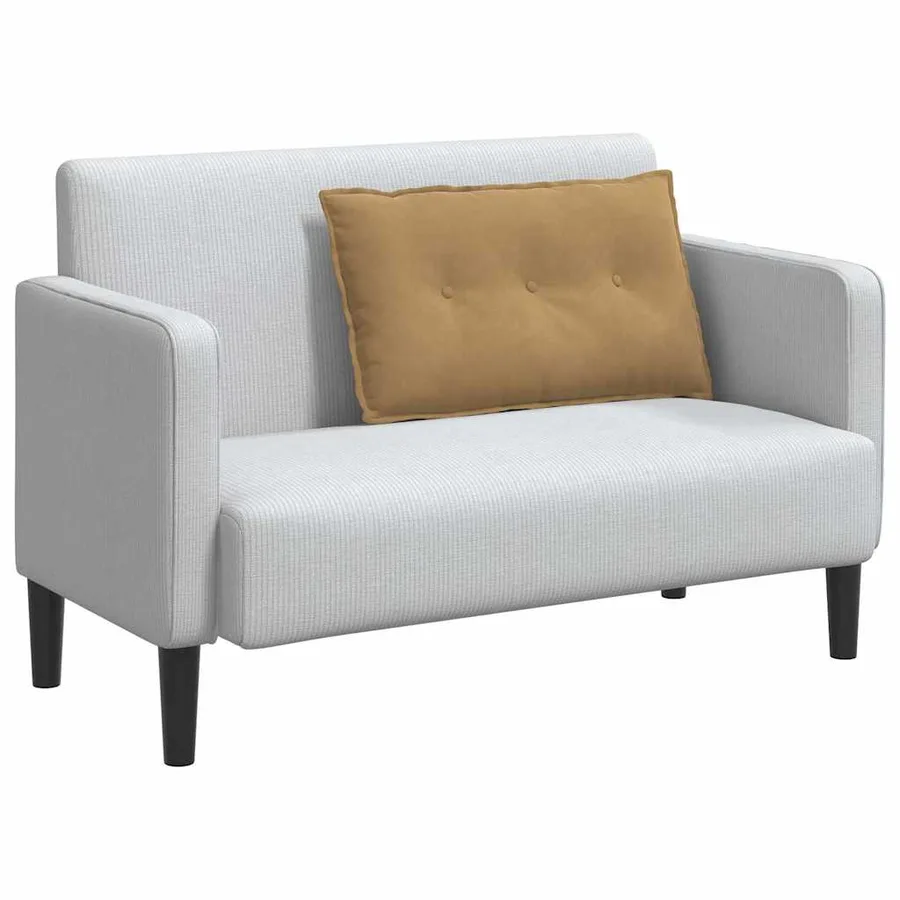Coussin de Dos Marron 80 x 50 cm Tissu en velours côtelé - 3