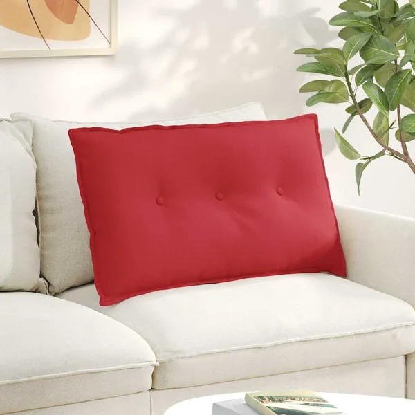 Coussin de Dos Rouge 80 x 19 x 50 cm tissu