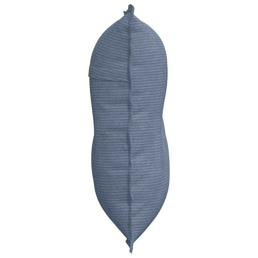 Coussin de Dos Bleu 80 x 50 cm Tissu en velours côtelé - 6