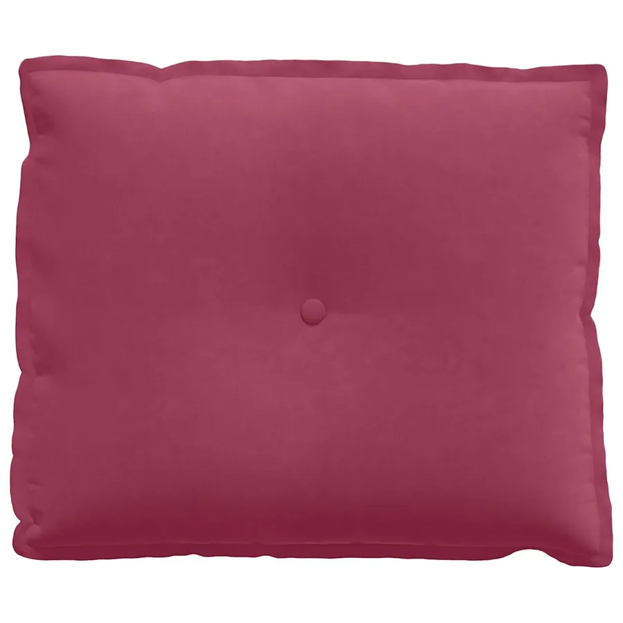 Coussin de Dos Bordeaux 60 x 50 cm Tissu en velours côtelé - 5