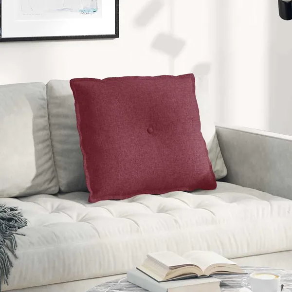 Coussin de Dos Bordeaux 60 x 19 x 50 cm tissu