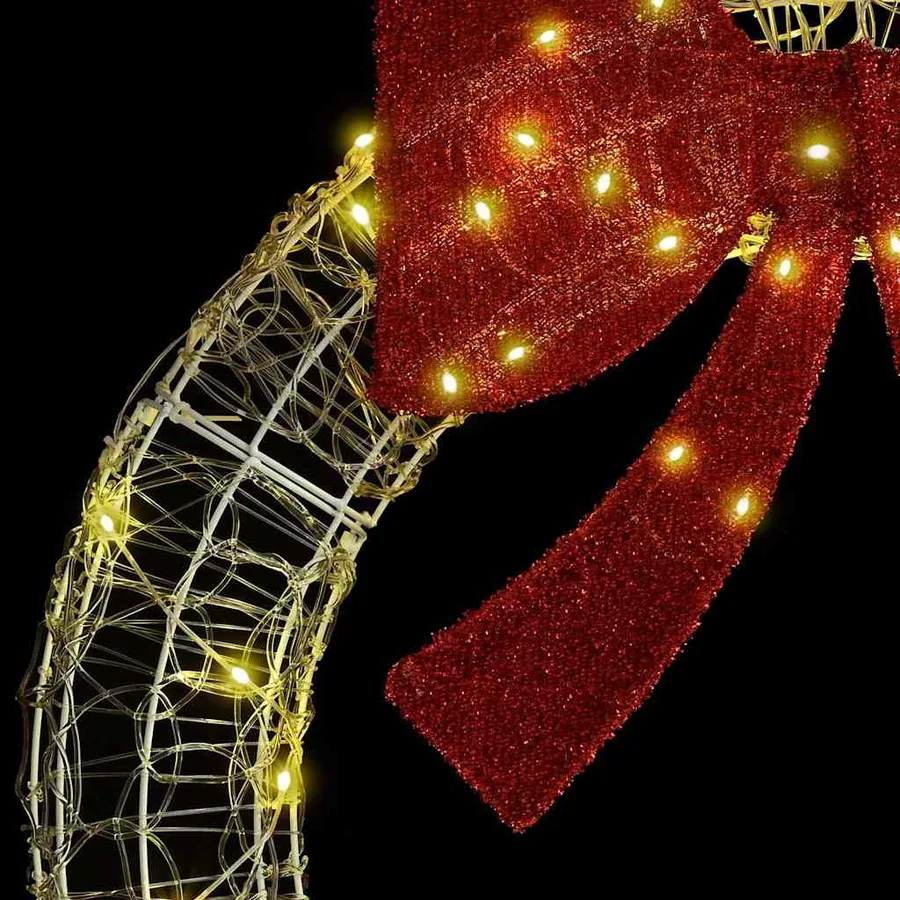 Couronne avec 60 LED Blanc chaud 76 x 76 x 8,5 cm Acrylique - 6